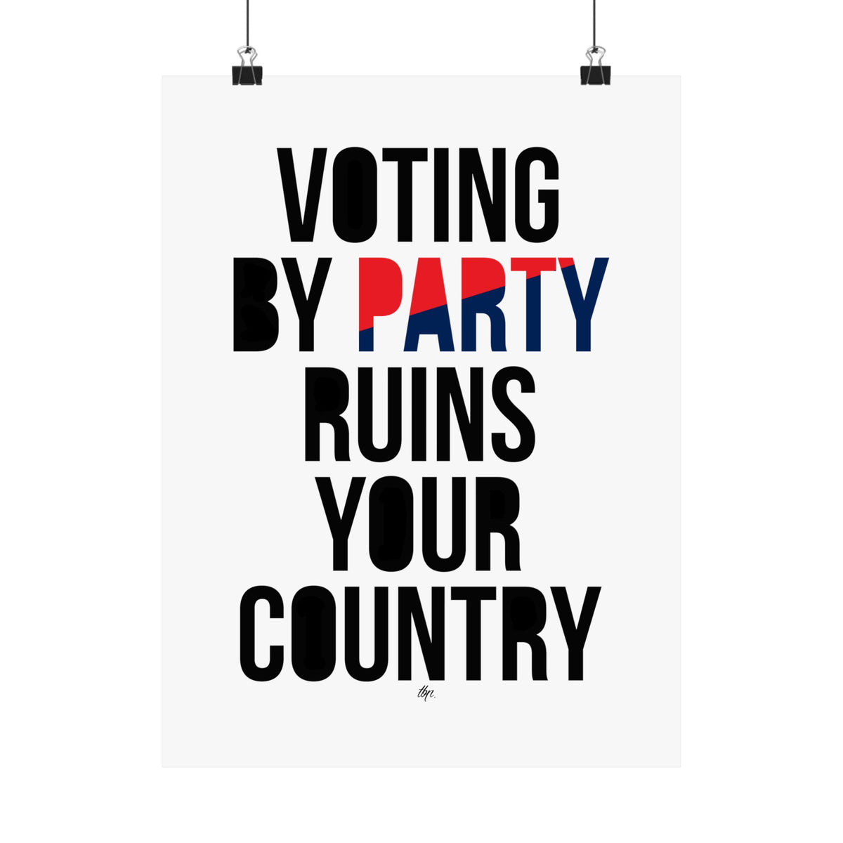 Voting by Party Poster