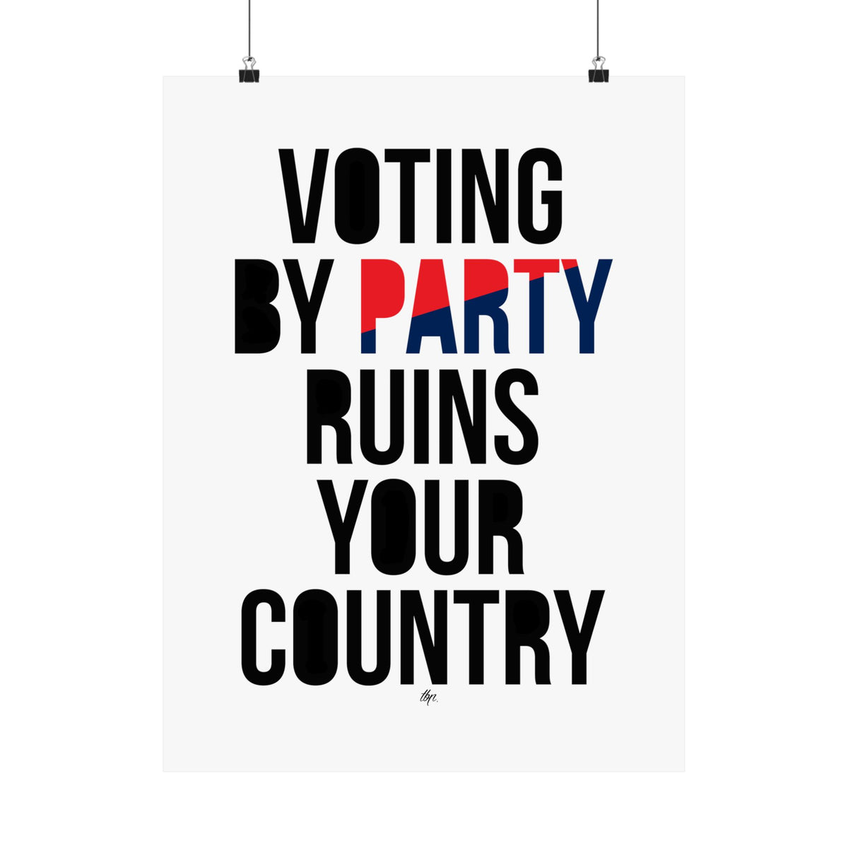 Voting by Party Poster